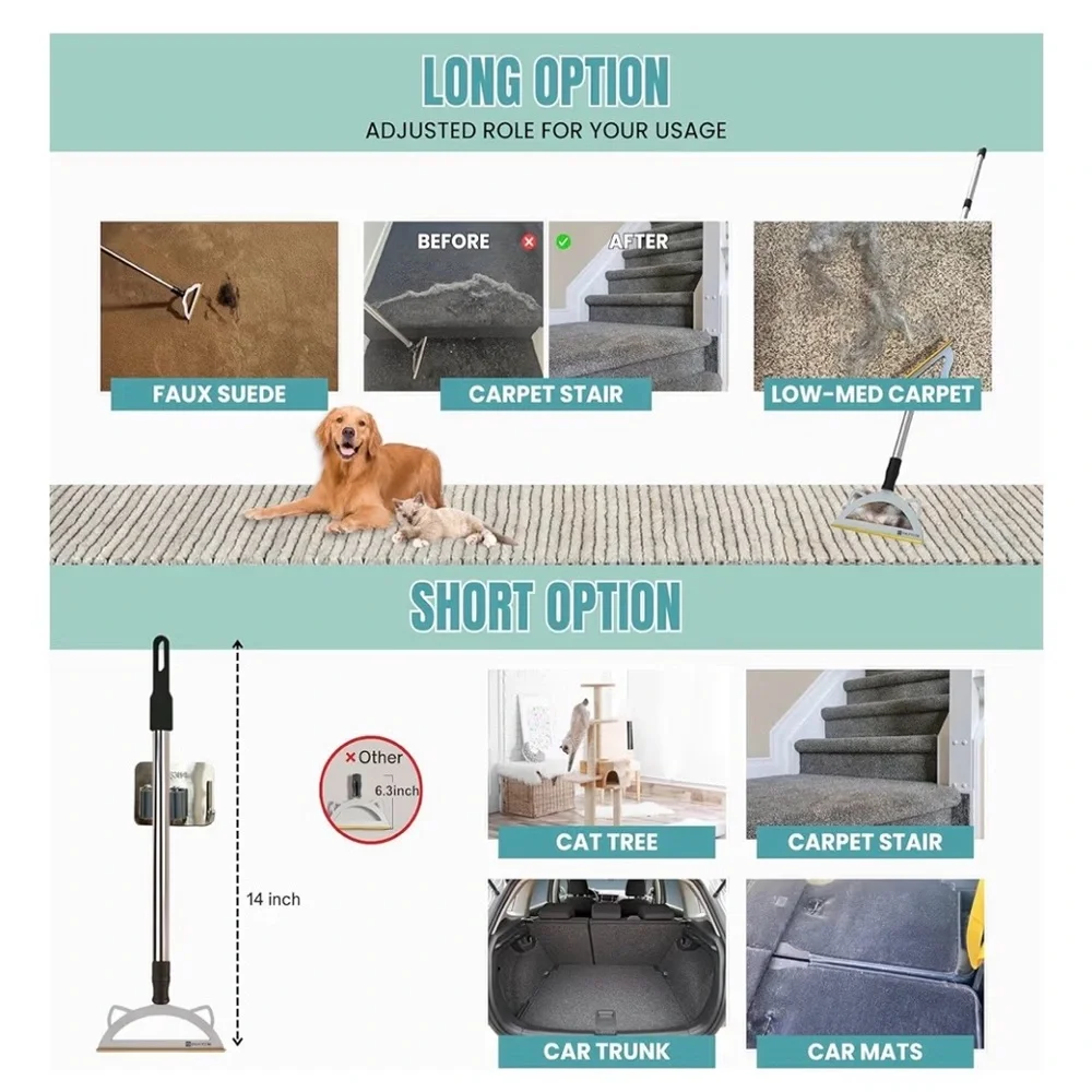 Enukycom Carpet Rake Pet Hair Removal